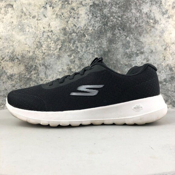 Skechers Womens Size 6 Go Walk Joy Black GogaMat Lace-Up Walking Sneakers 179021 - Picture 6 of 14